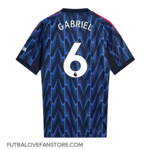 Arsenal Gabriel Magalhaes #6 Vonkajší futbalový dres 2025-26 Krátky Rukáv Arsenal Gabriel Magalhaes #6 Vonkajší futbalový dres 2025-26 Krátky Rukáv